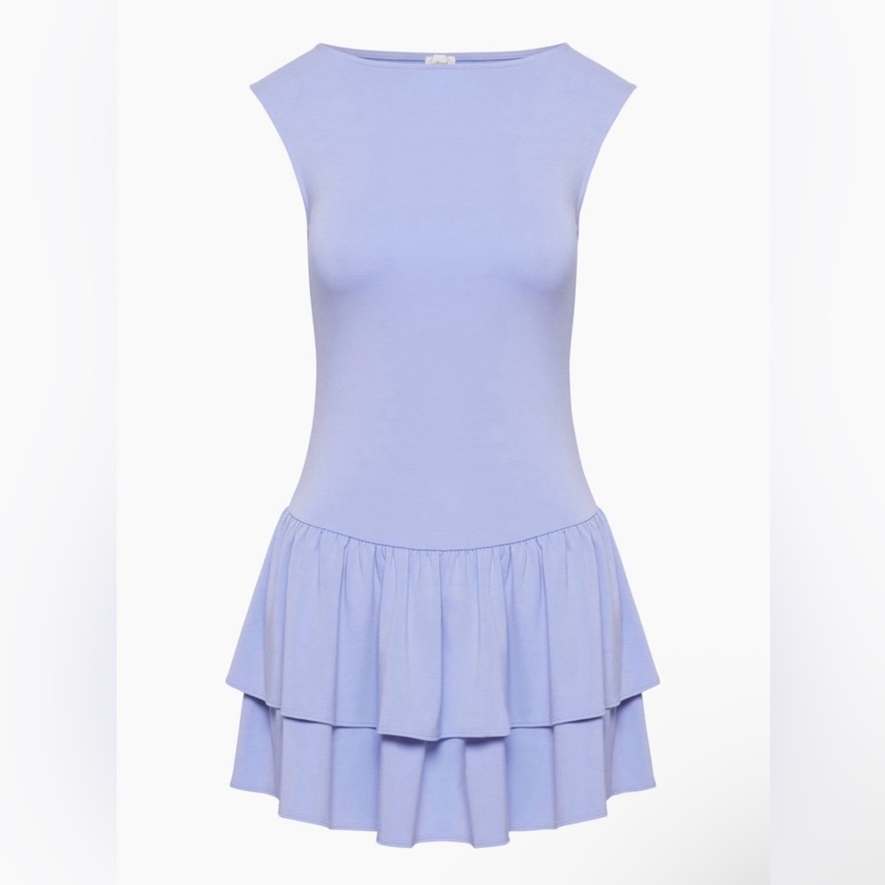 New Aritzia Wilfred GoodLux Bloomsbury Dress Soft Iris 2XS